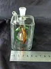 Cliquet carré pot verre bongs accessoires verre fumer tuyaux coloré mini multi-couleurs tuyaux à main meilleure cuillère verre