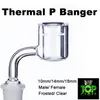 New Quartz Thermal P Banger Nail 10mm 14mm 18mm Quartz Thermal Banger Chiodi per tubi di acqua di vetro Dab Oil Rigs Bong di vetro