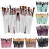 22 couleurs pinceaux de maquillage cosmétique ensemble poudre fond de teint fard à paupières eye-liner pinceau à lèvres outil marque pinceaux de maquillage 20 pièces ensemble pinceau