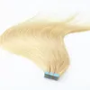 # 613 Kolor wysokiej jakości bez szwu dziewiczy Human Hair Skin Weft Tape w Hair Extensions SLIK Prosta taśma na przedłużeniu 100g na sztukę