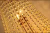 American Crystal Chandeliers Lights Fixture LED Modern Gold Crystal Chandelier Long Droplights Home Indoor Foyer Hotel Club Lobby Hall Lighting