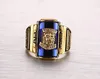 Anillo Punk Rock para hombre, chapado en oro de 18 quilates, anillo de piedra CZ rojo grande, joyería 1973, anillos de fiesta con cabeza de león para hombres RC-303