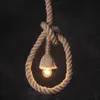 Vintage Rope Pendant Light Lamp AC 90-260V Loft Kreativ personlighet Industriell lampa Edison Bulb Amerikansk stil för vardagsrum