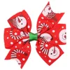 Christmas Baby Girl Hair Bows Clips Boutique Hair Pin Grosgrain Ribbon Bows Hairpins Kids Girl Hair Accessories GB067