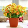 Dekorative Blumen Kränze Großhandel-1 Bouquet 28 Köpfe Gefälschte künstliche Seidenblume Home Hochzeit Dekoration Weihnachtsgeschenk 6liw