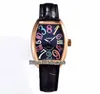 High Quality CRAZY HOURS 8880 CH Black Dial Automatic Mens Watch Rose Gold Leather Strap High Quality New Sport Cheap Watches