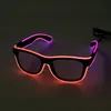 Led Party Lighting Glasses Fashion El Two-Color Glowing Glasses Xmas Birthday Halloween Neon Party Bar Costume Decor Supplies WX-G13