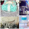 top grade crystal cake stand with silver color stand / wedding centerpiece
