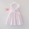 INS Filles Coton Robe En Dentelle Vêtements Pour Enfants Vêtements De Broderie D'été Robes En Dentelle Mode Sans Manches Diamant Princesse Robe 9 Couleurs choisir le bateau libre