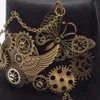 Zwarte gotische vrouwen Steampunk Gear Wings Clock Butterfly Min Tophoed Lace Hair Clip Hoofdkleding Cosplay accessoire