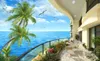 High Quality Customize size Modern Mediterranean villa balcony view mural 3d wallpaper 3d wall papers for tv backdrop