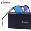 Carfia 5225 polarisierte Sonnenbrille, Metallrahmen, Harz, UV400-Brille, Sonnenbrille für Herren, mit Gehäuse, 58 mm, 232 K