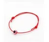 Gratis schip 100 stks Hamsa String Evil Eye Lucky Red Chinese knoop verstelbare armband