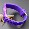 Casual marque Femmes Hommes Unisexe Animal Crocodile Style Cadran Silicone Bracelet Analogique Quartz Montres-bracelets