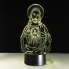 Presente de Páscoa Jesus Christ 3D Night Light Touch Colorido Led Table Lamp Usb Acrílico Night Light Decoração de Casa Decoração Presentes