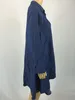 Высокое качество Большая мода Длинногидная Джинсовая рубашка Свободные Свободные Женские Взрывоопасные секции LX014