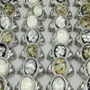 2014 neue Ankunft garantiert 10 Stücke 100% natürliche Shell Oval Vintage Silber Ringe für Frauen Mens Großhandel Schmuck viel A501