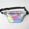 DHL50PCS sac de taille femmes argent métallique Fanny poitrine pack étincelle festival hologramme 5 couleurs