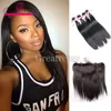 4pcs Peruvian Straight Hair Bundles with 1pc 13x2 Lace Frontal Closure Greatremy Mink Virgin Human Hair Extensions with Ear to Ear Frontal