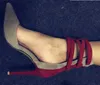 2017 женщины пряжки высокие каблуки смешанные цвета насосы свадебные туфли дамы starppy насосы тонкий каблук Гладиатор сандалии сексуальная точка toe партия обуви