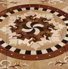 ダークレッドカラーオークウッドフロアーリング広葉樹床の操作木質亜色の瓦葉のメダリオンインレイ家の装飾の壁面クラッドの背景壁紙セラミックラグズカーペット