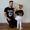 2017 NOUVEAU Hot DADDY'S GIRL Père Fille T-shirt Tops Famille Correspondant Tee Vêtements parent-enfant vêtements