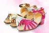 24-40 Roman Sandals dancing Latin for sale girls Glitter single Salsa Tango children dance party black red gold sliver cheap women shoes