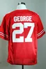 Cheap Ohio State Buckeyes Mens Jerseys 2017 27 Eddie George Men Jerseys Red Retro SizeS-XXXL