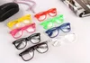 300pairs/lot Rockabilly Punk Geek Retro Clear Lens Glasses Color Sunglasses