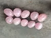 Drilled Jade Egg Natural Rose Quartz Yoni Egg Crystal Sphere For Kegel Exercise Pelvic Floor Muscle Vaginal Exercise