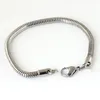 5 pcs em massa atacado preço de prata tom de aço inoxidável moda rodada pulseira cadeia de cobra mulheres homens 3.2mm 7.5 polegadas