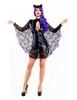 Unieke Zwarte Vrouwen Bat Cosplay Kostuum Fancy Dress With Wings Halloween Party Outfit Carnaval Sexy Vampier Kostuum