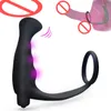 Sex Producten Siliconen Mannen Climax Prostaat Massager Vibrator Cockring Vertraging Anale Plug Masturbator voor Mannelijke Waterdichte Sexy Toys3799006