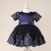 Paillettes Tulle Robes De Fille De Fleur Avec Des Appliques De Dentelle Pas Cher Bébé Fille Robe De Soirée De Mariage Belle Robe De Tenue D'anniversaire Robe De Première Communion