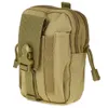 8 colores 1000D Táctico Molle Oxford Cinturón Bolsas Monedero Bolsa Monedero Deporte al aire libre Tactica Paquete de cintura EDC Camping Senderismo Bolsa A5233W