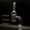 16mm 20mm 24mm Quartz Enail Banger Avec Boule De Verre Carb Cap Femelle Mâle 10mm 14mm 18mm Quartz E Nail Banger Pour Bangs En Verre