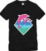 Novas roupas casuais masculinas da moda Pink Dolphin T-shirts para homens Hip hop T-shirts Atacado S-3XL frete grátis