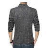 Wholesale- 2016プラスサイズ韓国風のカジュアルブレザー男性スリムフィットオススーツジャケット高品質メンズスタンドカラーブレザー138