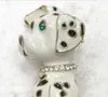 Spilla di moda all'ingrosso spilla di cristallo con smalto dalmata cane spille pin gioielli regalo C102150