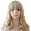 WoodFestival bob wig blonde curly wig with bangs pear linen short hair wigs heat resistant fiber synthetic women