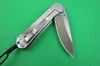 Specical Offer Small Folding Knife 440C 58HRC Blade CNC Mercerized Steel handle EDC Pocket Knives