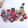 5 Styles Wool Socks Women Winter Thermal Warm Socks Female Crew Fashion Colorful Thick Socks Ladies Casual National style Sock Free Shipping