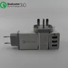 NUEVA CARGA RÁPIDA EU US UK ENCUNTO QC 3.0 30W 3 Puertos USB Wall Charger para Samsung S6 S7 S8 Plus Note 8 Teléfono Android inteligente Cargador rápido