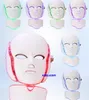 7 färger LED Light Photon Therapy Skin Föryngring Whitening Firming Pdt Facial Neck Mask