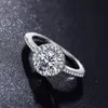 Yhamni Luxury Original 925 Gioielli in argento per donne Round 2 carati CZ Diamond Silver Engagement Ring intero JYT17090159