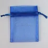 Hurtownie- 50 sztuk Royal Blue Organza Studka Wedding Favor Biżuteria Prezent Cukierki Pudełko Dekoracje Ślubne Wydarzenia Party Supplies 3 x 3,5 7 cm x 9 cm