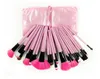 Nowy Professional 24 PCS Makeup Szczotka Zestaw Make-UP Kit Wool Marka Make Up Brush Set Case Darmowy DHL