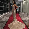Nuovo Arrvial Backless Gold Sequin Prom Dress Sex Abito da sera Abiti da festa Abiti da sera