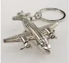 Mini Aircraft Airplane Plane keychain zinc alloy 3D aircraft airplane aeroplane metal key chain 50pcs/lot