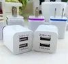 Metal Home Charger US EU Plug Dual USB 2.1A AC Power Adapter Wall Charger 2 Ports